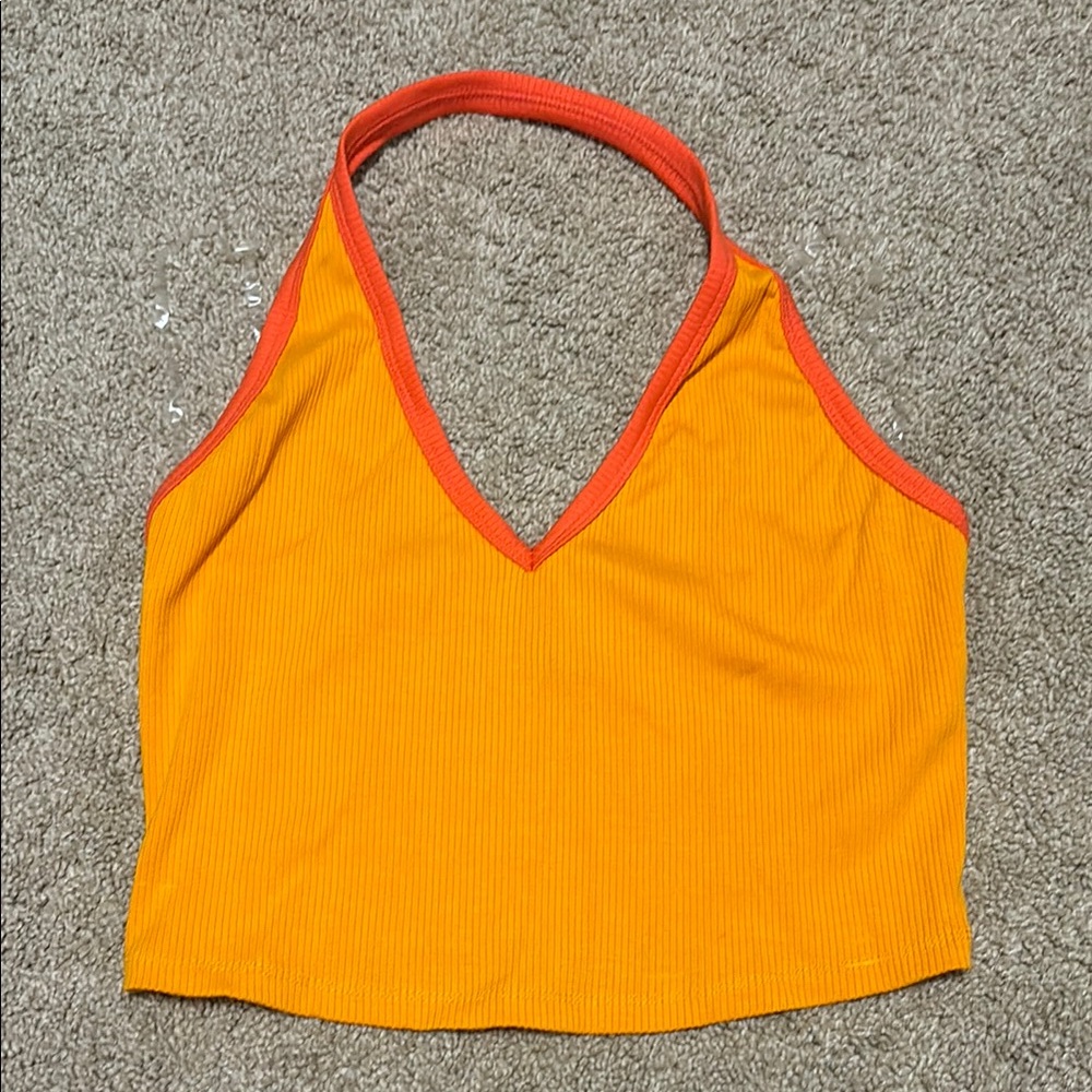 Orange and Red Halter Top